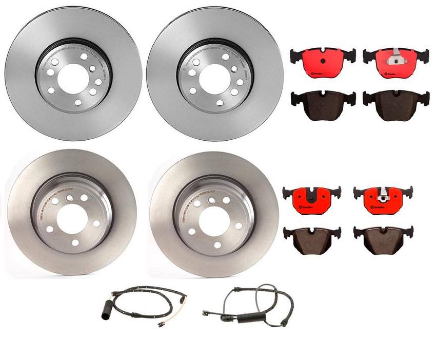 Brembo Brake Pads and Rotors Kit - Front and Rear (332mm/324mm) (Ceramic)